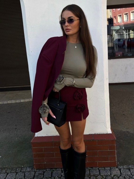 bluzka z różą Gold Lady z otworem na kciuk