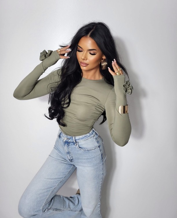 bluzka z różą damska Gold Lady