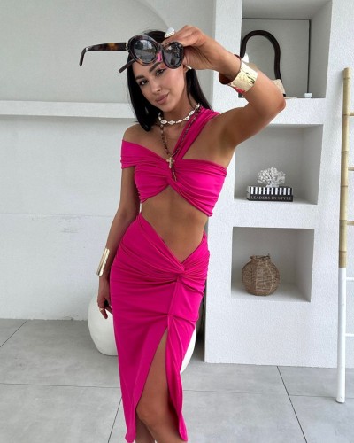 komplet letni fuksja La Milla