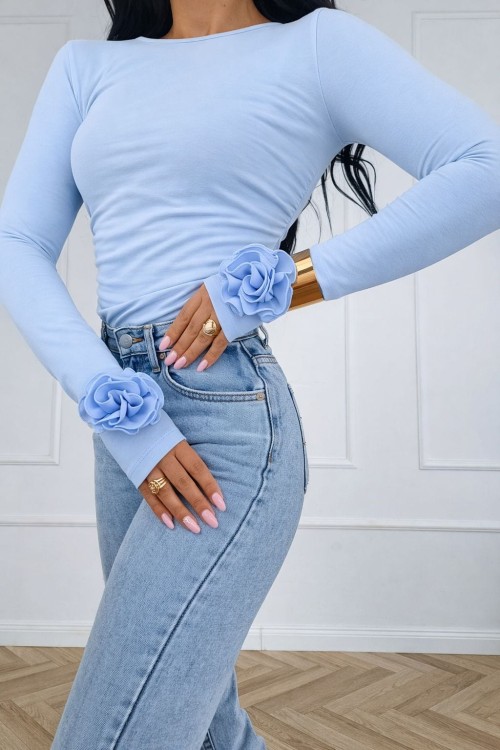 bluzka z różą Gold Lady z otworem na kciuk