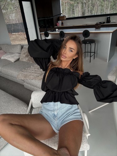 Bluzka damska hiszpanka marbella Agatha czarna