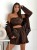 Komplet damski Linen Breeze Set beż Lil Glam polska produkcja