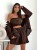 Komplet damski Linen Breeze Set beż Lil Glam wakacyjny komplet
